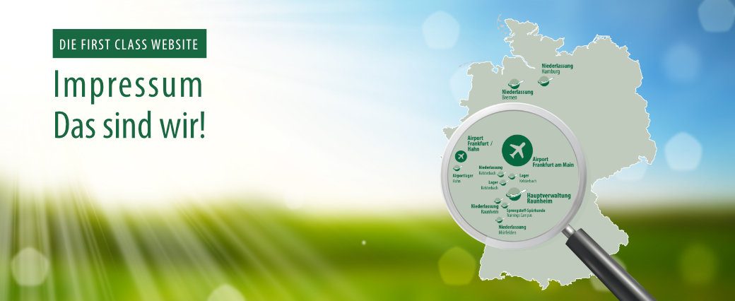 Die First Class Website Bild mit Text: Impressum - das sind wir!